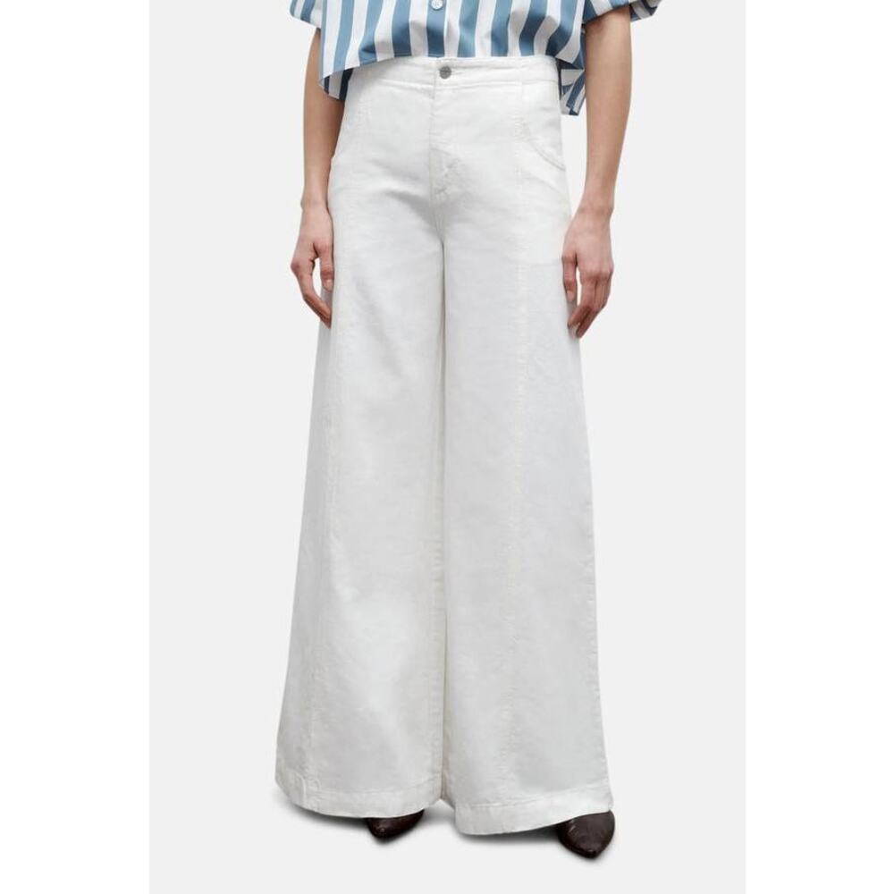 TWP Dancing In The Dark Wide Leg Jean in White 23